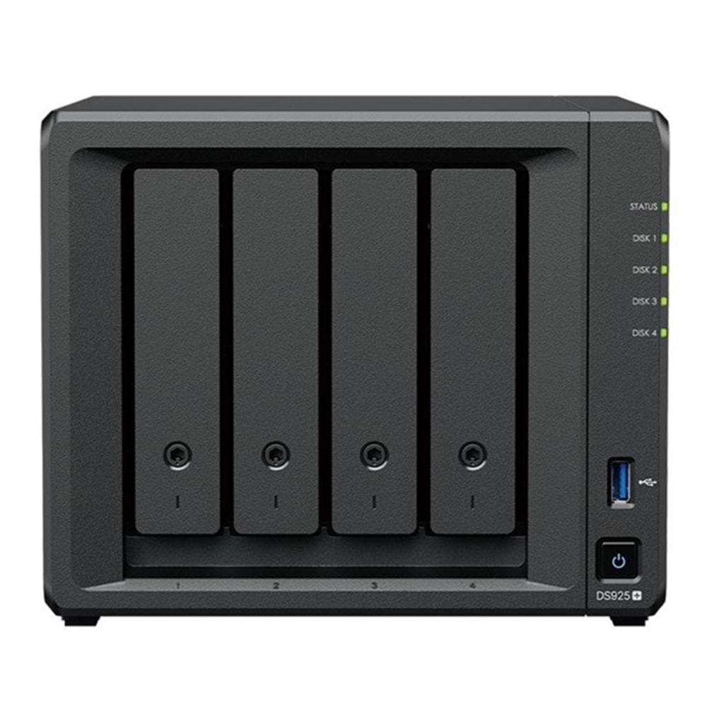  SYNOLOGY DS925-16G PLUS RYZEN V1500B-16GB RAM- 4-diskli Nas Server (Disksiz) 