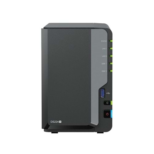 SYNOLOGY DS224-6G PLUS CELERON QC- 6GB RAM- 2-diskli Nas Server (Disksiz)	