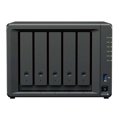 SYNOLOGY DS1525 PLUS RYZEN V1500B 32GB RAM- 5-diskli Nas Server (Disksiz)