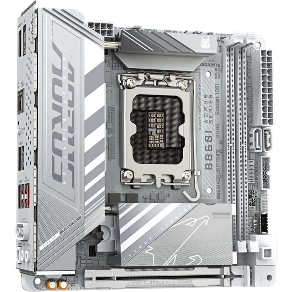 GIGABYTE B860I AORUS PRO ICE DDR5 HDMI-DP TYPEC PCIE 5.0 1851p mITX BEYAZ