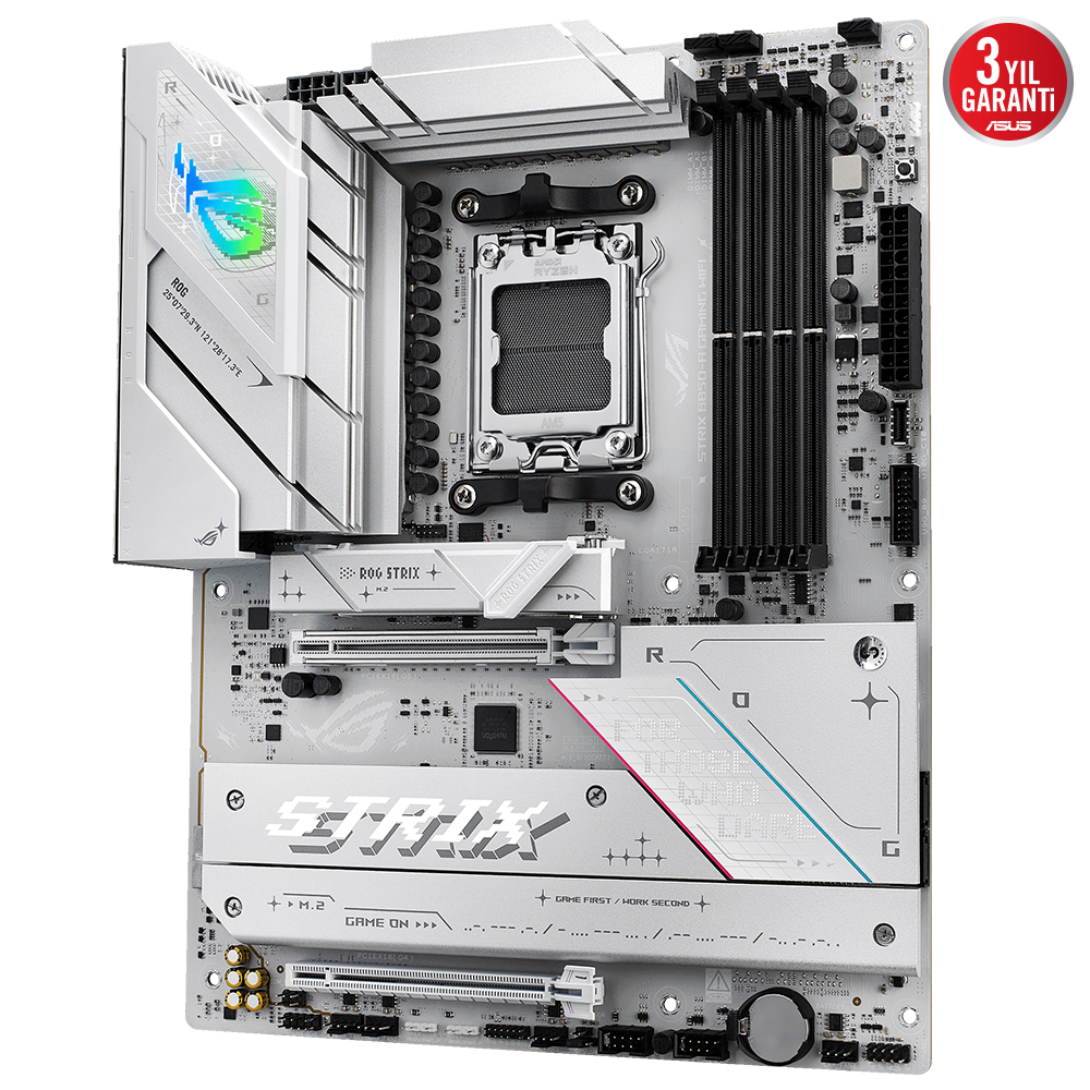ASUS ROG STRIX B850-A GAMING WIFI7 DDR5 HDMI DP PCIE 5.0 AM5 mATX BEYAZ