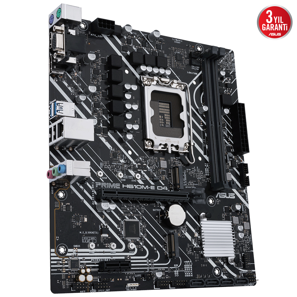 ASUS PRIME H610M-E D4-CSM DDR4 HDMI DP VGA PCIe 4.0 1700p mATX