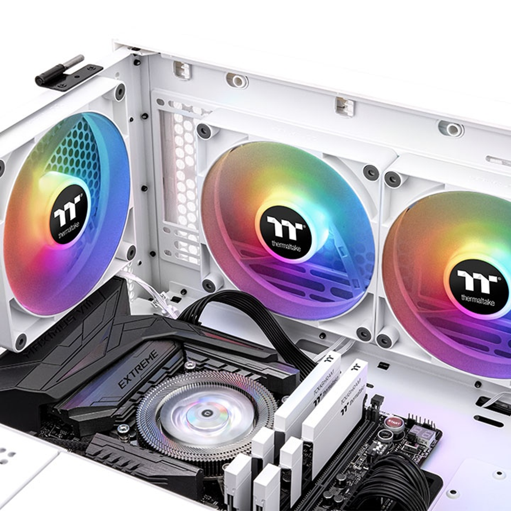 THERMALTAKE 120MM CT120 CL-F153-PL12SW-A ARGB Beyaz Kasa Fanı 2'li Set 