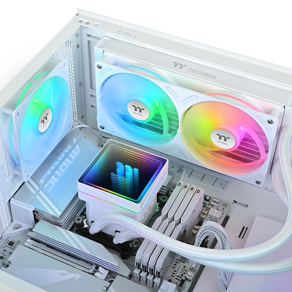 THERMALTAKE 240MM TH240 v3 CL-W467-PL12SW-A AM5-1851p Sıvı Soğutmalı İşlemci Fanı Beyaz