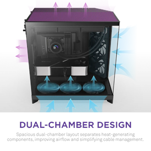 NZXT H9 FLOW CM-H92FB-01 Gaming Mid Tower PC Kasası 