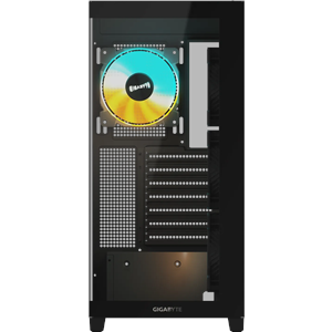 GIGABYTE C500 Panoramic Stealth Ön ve Yan Paneli Temperli Cam 4x ARGB Fanlı Gizli Konnektör Uyumlu Siyah Mid Tower Kasası