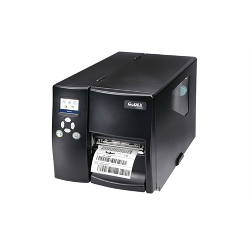 GODEX 203dpi EZ2250i 104mm 177mm/sn USB + USB Host + Seri + Ethernet Endüstriyel Barkod Etiket Yazıcı