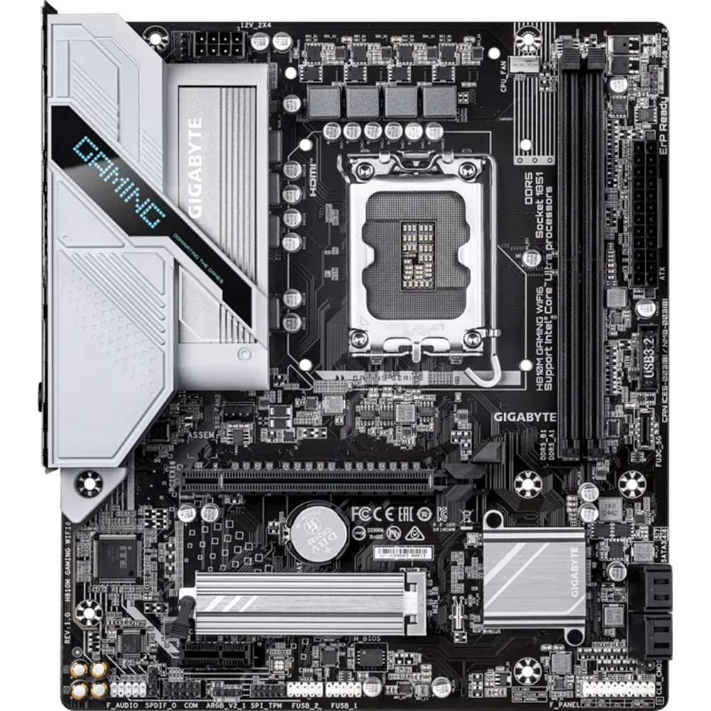 GIGABYTE H810M GAMING WIIFI6 HDMI-DP PCIE 4.0 1851p mATX