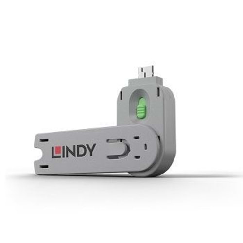 Lindy LIN-40621 Yeşil USB Port kilidi açma anahtar