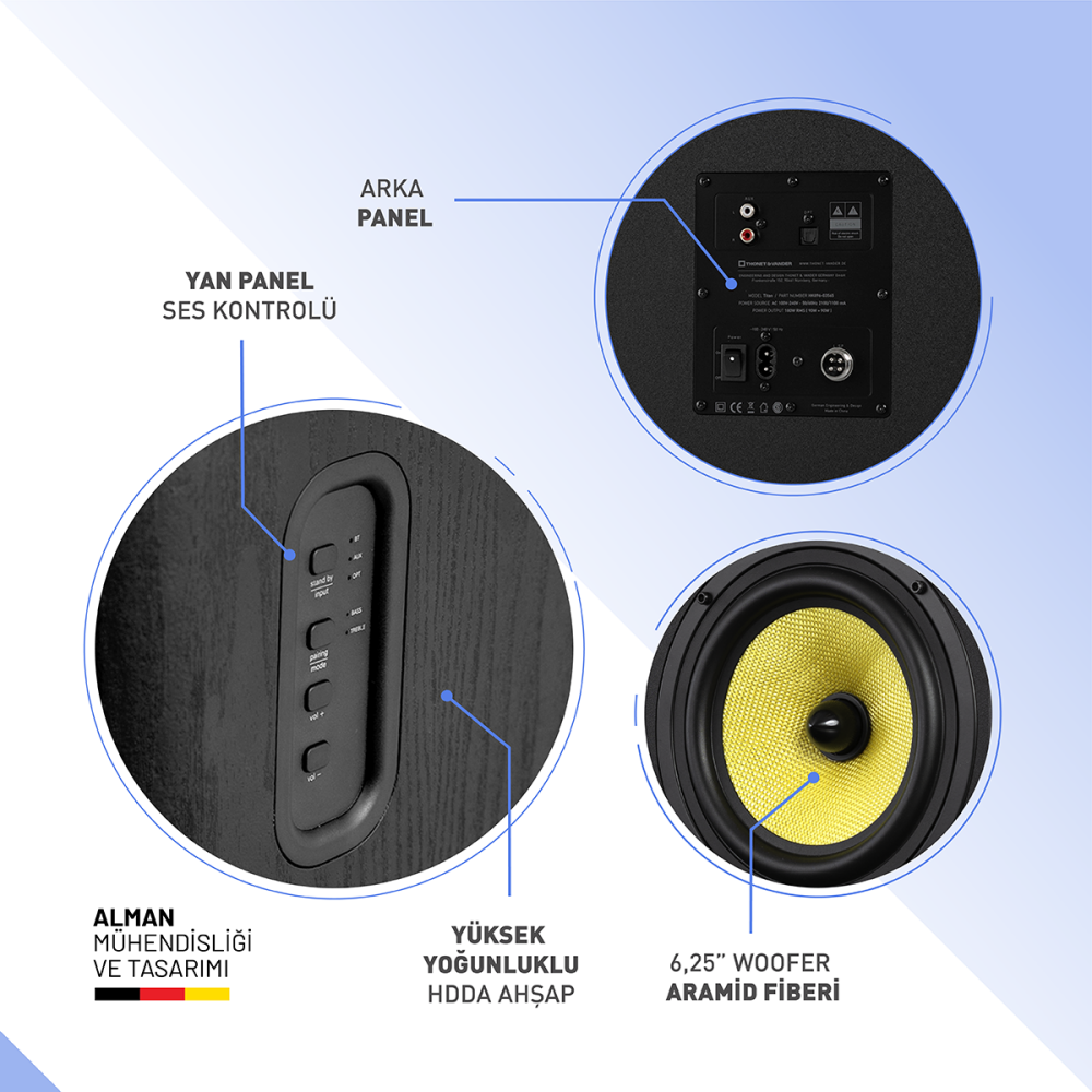 Thonet & Vander KUGEL 2.0 140W Cinema Hoparlör Gen2 - 2.0 Sistem