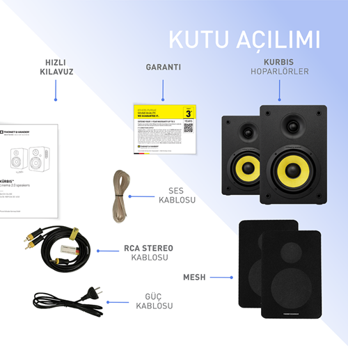Thonet & Vander KÜRBIS 2.0 72W Cinema Ahşap Speaker - 2.0 Sistem - 72W RMS