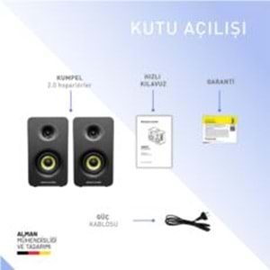 Thonet & Vander KUMPEL 2.0 50W Siyah Speaker - 2.0 Sistem - 50W RMS