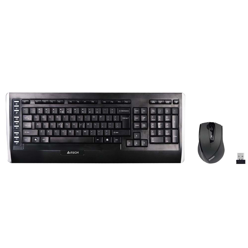 A4 Tech 9300F Kablosuz Q Klavye-mouse siyah-gri se