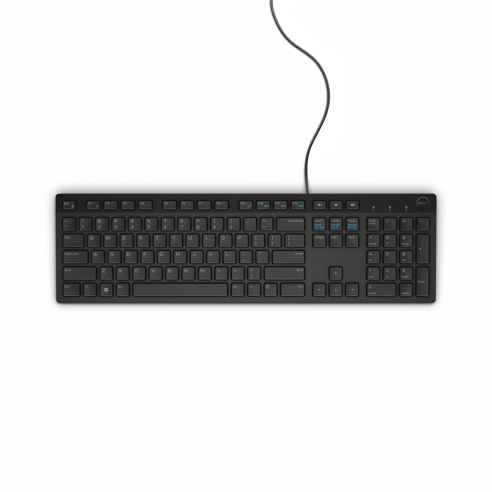 Dell KB216 Multimedia Kablolu Usb Klavye İngilizce Siyah 580-ADHK (5397063704439)