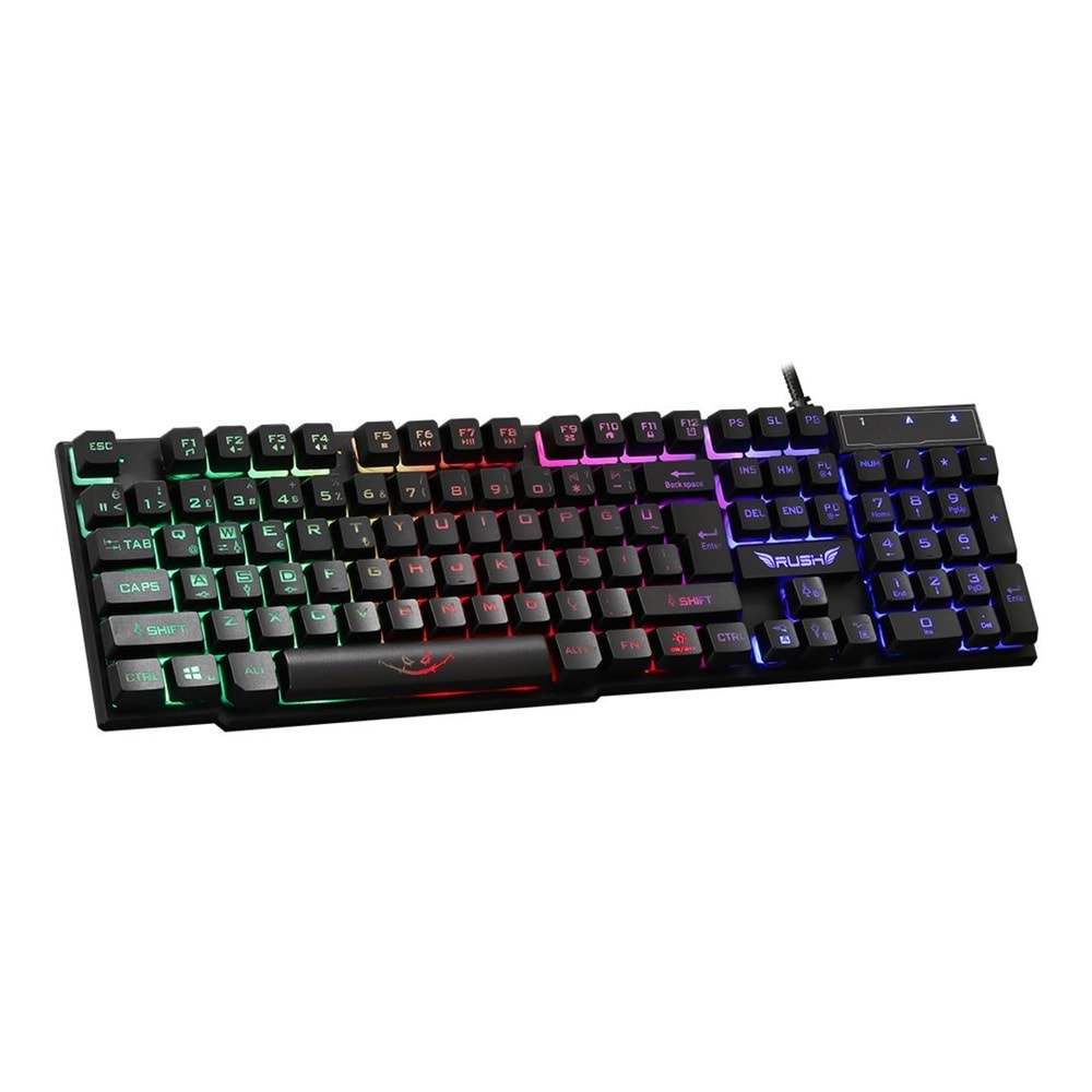 Rush RK112 Q Usb Mekanik His İngilizce Klavye,Siya h
