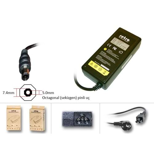 Retro RNA-DL03 Dell 65W Pinli Sekizgen Uç Notebook