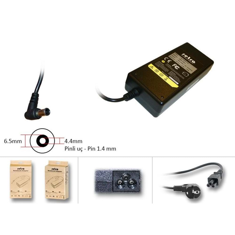 Retro Sony 19.5V 3.9A 76W VGP-AC19V34 notebook adaptör
