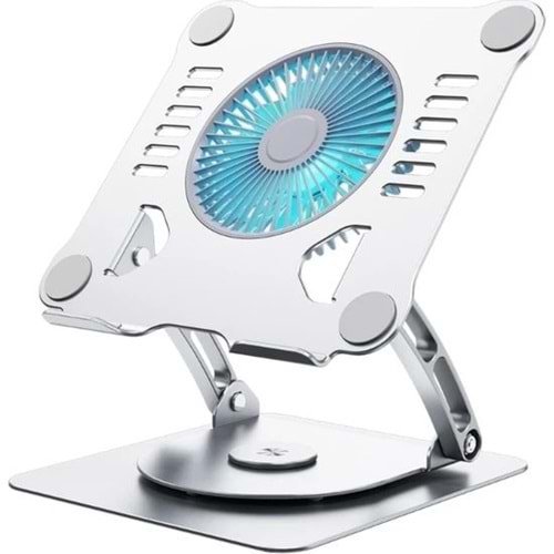 Daytona ST-804D 360° döner fanlı notebook stand, gri