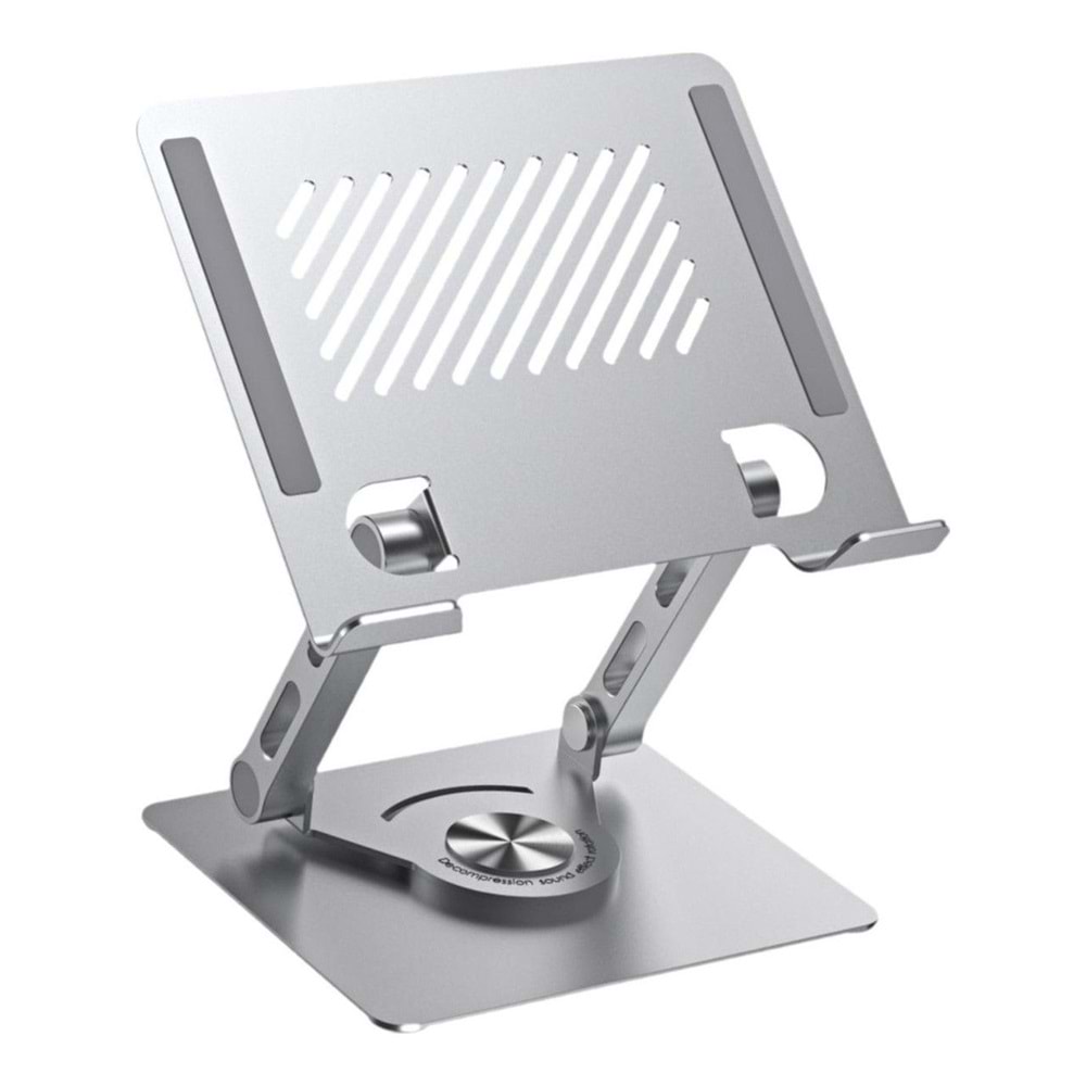 Daytona ZR-753 360° Döner metal notebook stand, açık gri