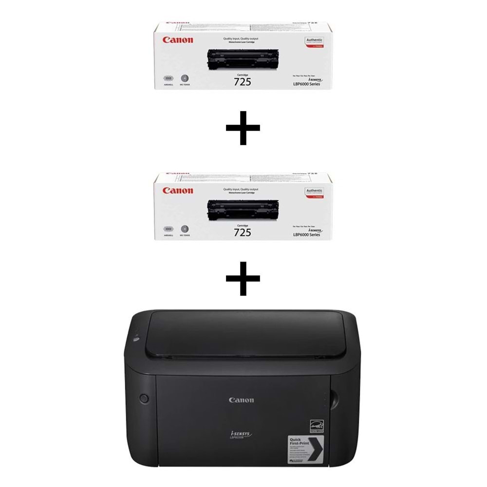 Canon Mono Laser Yazıcı LBP6030B+2Toner Siyah 1Adet Demo Toner+2Adet Orj. Kutulu Toner Çıkar.