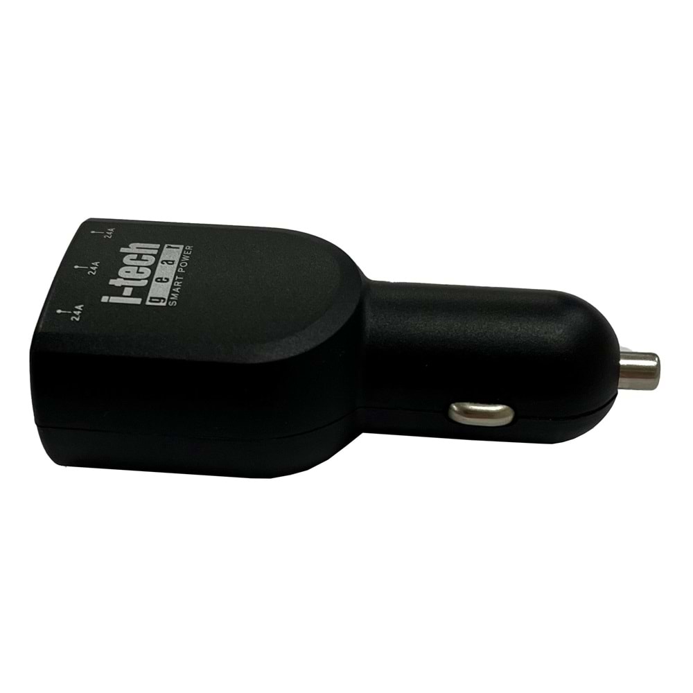 i-tech ITG-USCC01 3USB AKILLI ARAÇ ŞARJ,4.4A 22W SİYAH