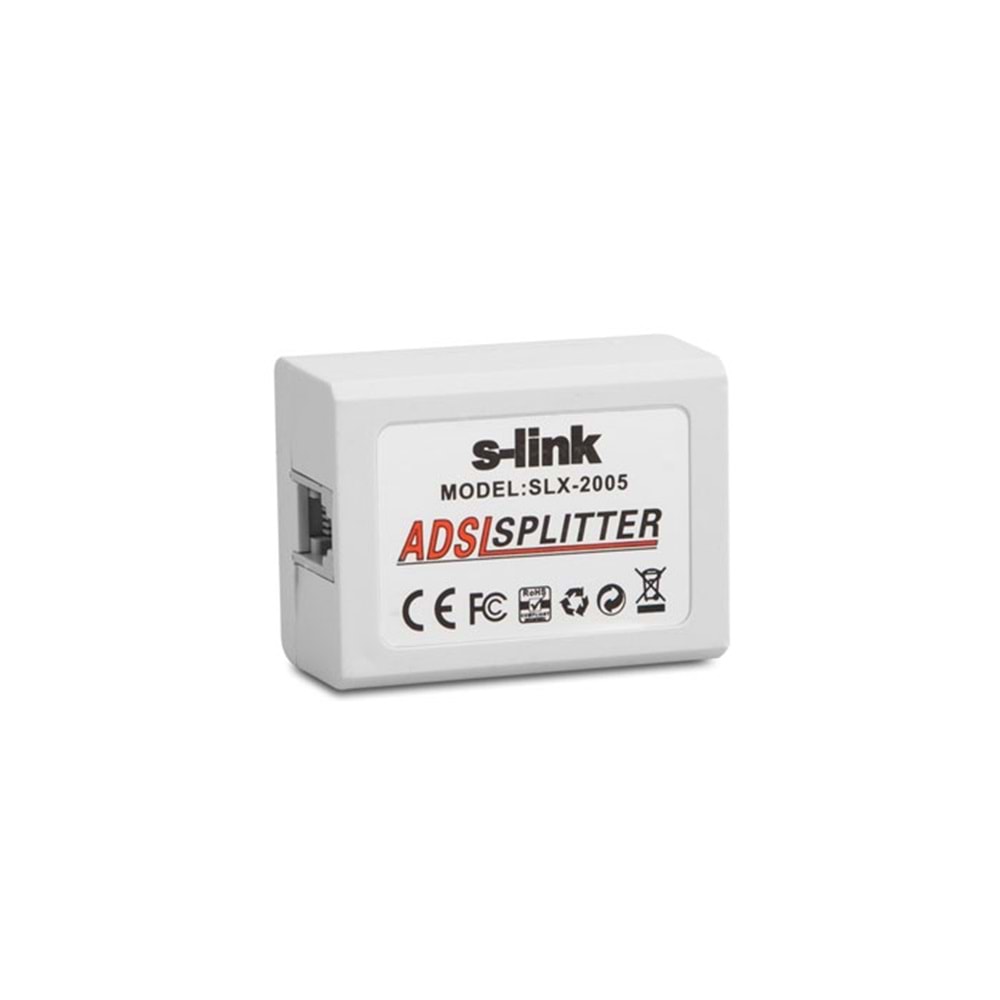 S-Link SLX-2005 ADSL filtreli ve kutulu splitter