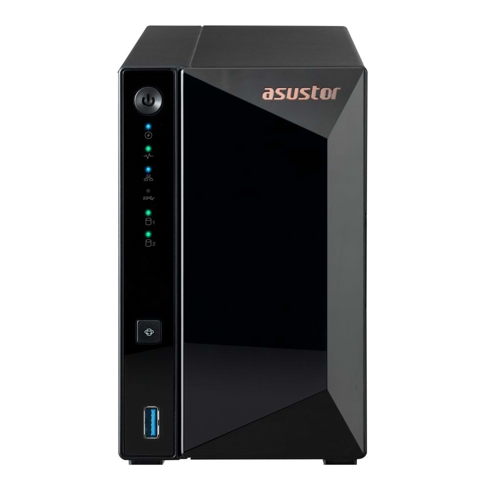 Asustor AS3302T Nas Kayıt Cihazı (2GB Ram) (2 Disk Yuvalı) Tower Tipi Relatek 1.4 Quad