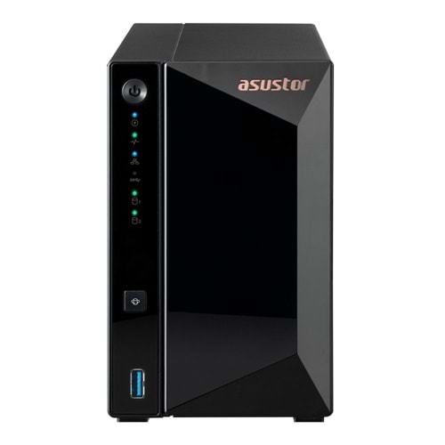 Asustor AS3302T Nas Kayıt Cihazı (2GB Ram) (2 Disk Yuvalı) Tower Tipi Relatek 1.4 Quad