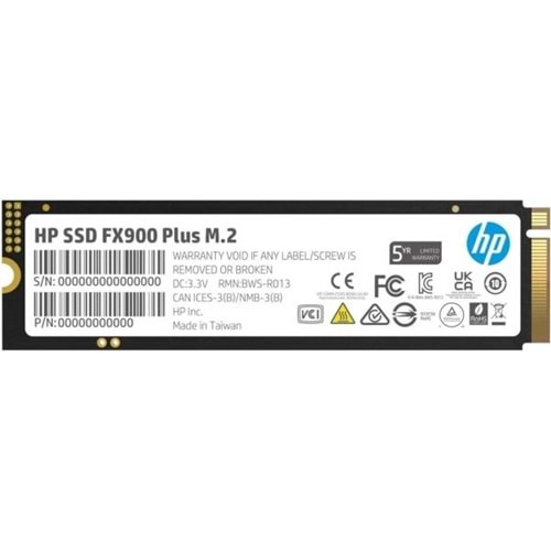 Hp Ssd FX900 Plus 4TB Nvme M.2 7400MB/s-6500MB/s (PlayStation 5 Uyumlu) (Model:7F619AA)