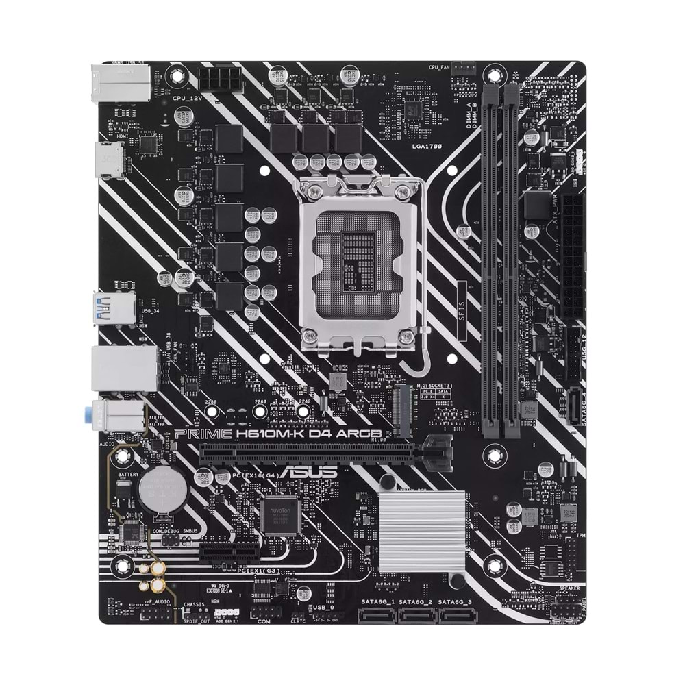 Asus Prime H610M-K Argb Ddr4 1700P Hdmi M2