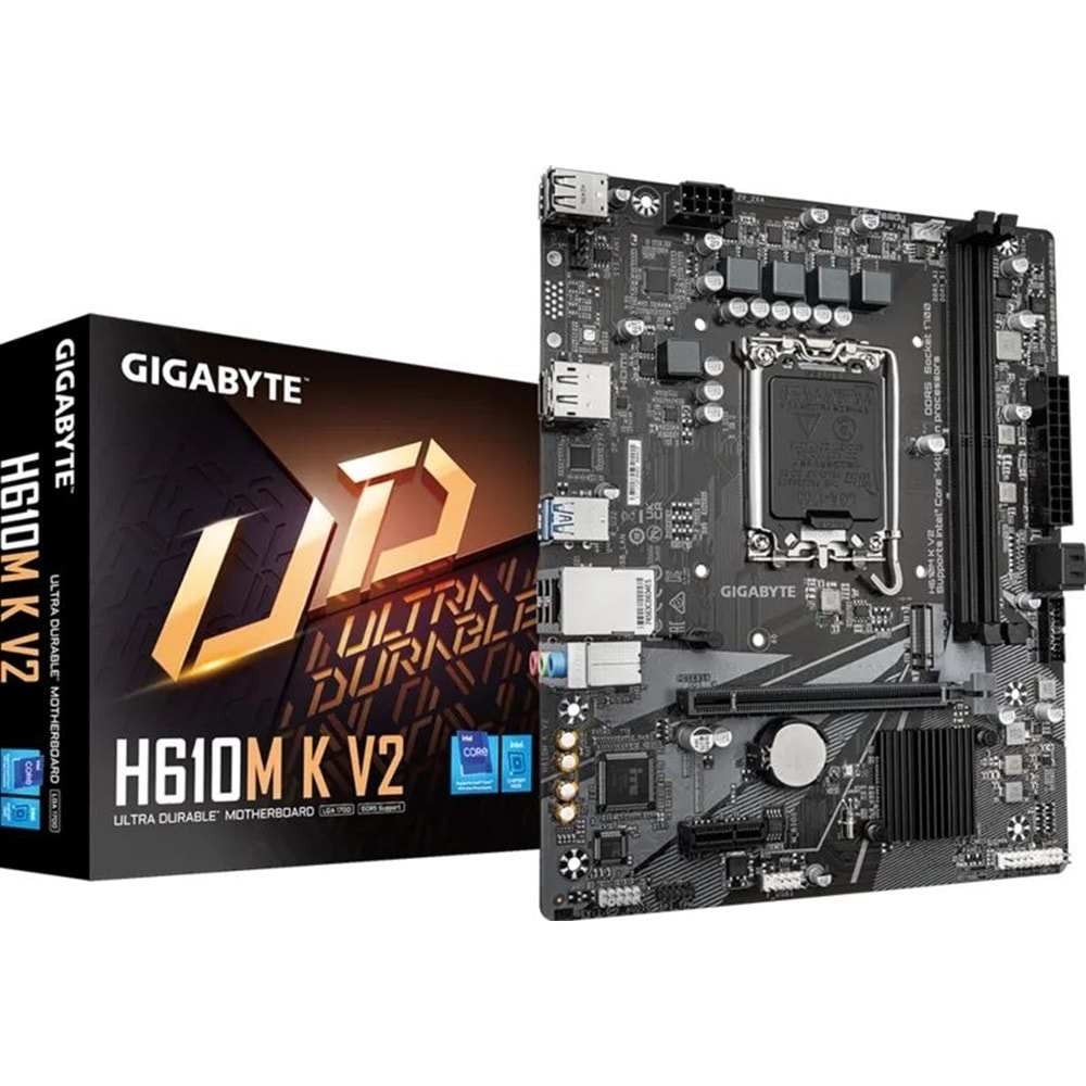 Gigabyte H610M K V2 D5 1700P Vga+Hdmi+M.2