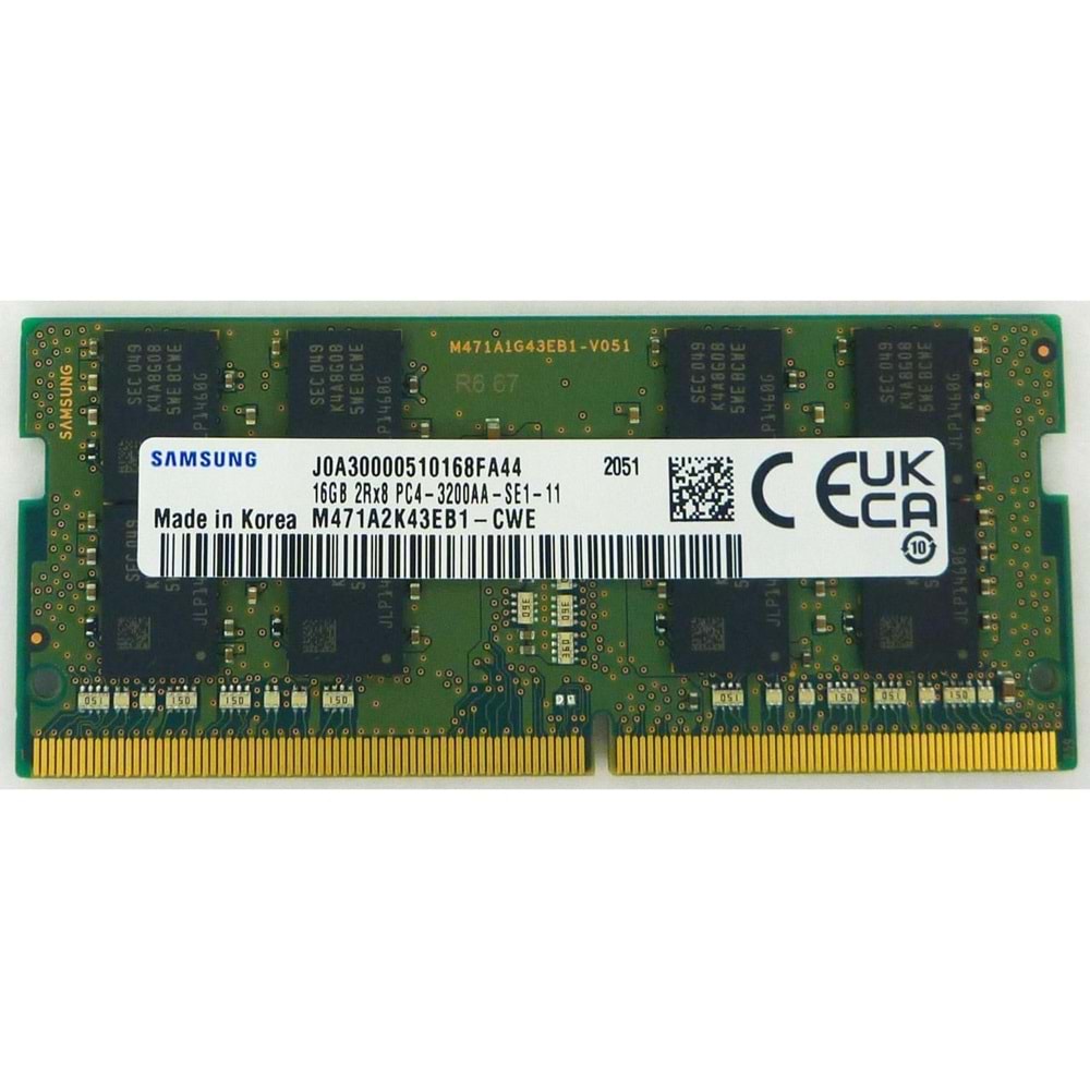 SAMSUNG 16 GB DDR4 3200 MHz CL22 NOTEBOOK RAM M471A2K43EB1-CWE