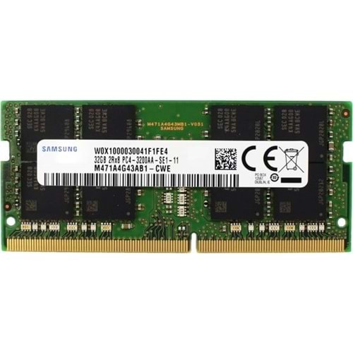 Samsung 32GB Ddr4 3200Mhz Sodimm 1,2V Ram (Moel : M471A4G43AB1-CWE) kutusuz