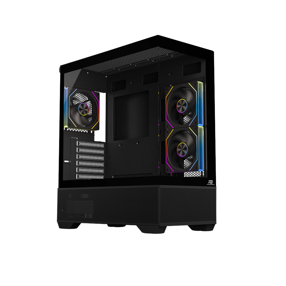 POWERBOOST 750W 80+ BRONZE PB-J9031BM 3-ARGB Fanlı SeaView Gaming Mid-Tower PC Kasası