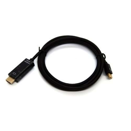 Beek BC-DSP-MDP-HA-UHD-02 2m Mini DP => Hdmi 4K 30Hz kablo (Giriş:Mini Displayport-Erkek => Çıkış: Hdmi-Erkek)