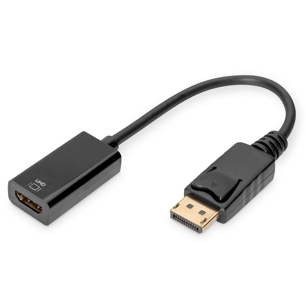 Digitus DB-340415-002-S 20cm Displayport <=> HDMI (Giriş:Aktif Displaport-Erkek => Çıkış:HDMI-Dişi)