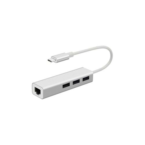 Daytona FC05 Tip-C=>3 Port USB+ RJ45 adaptör