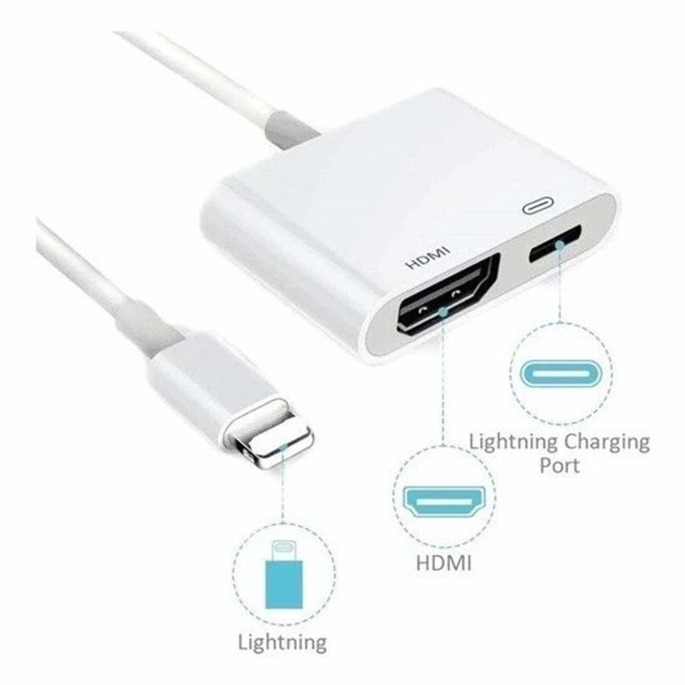 Daytona L8-HL iPhone lightning=>HDMI 4K 1080P çevirici
