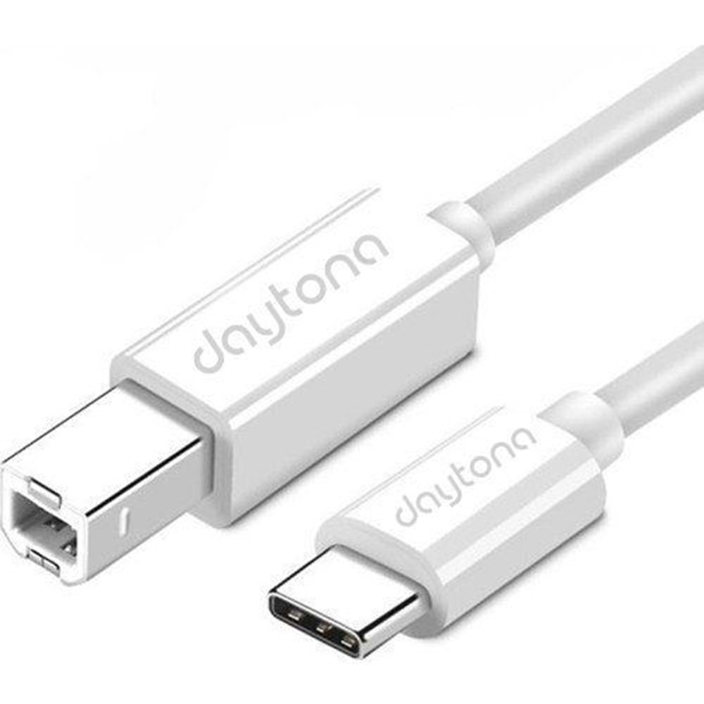 Daytona TB1-2-1 1m Tip-C =>USB B çevirci kablo Midi Org, Elektrikli Piyano, Yazıcı,Tablet,Telefon