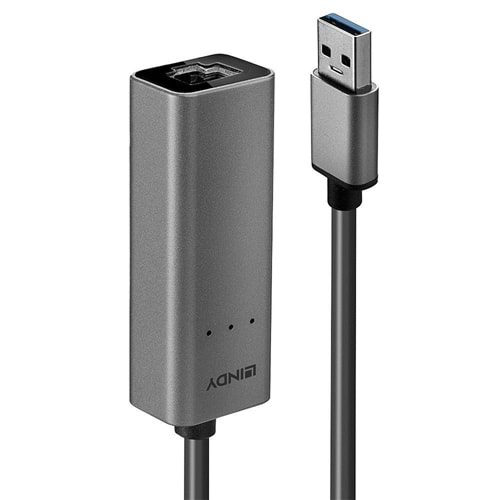 Lindy LIN-43313 USB3.0<=>2,5G Ethernet çevirici (Giriş:Usb3.0 Tip-A==>Çıkış: 2,5Gigabit Ethernet)