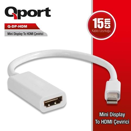 Qport Q-DP-HDM Mini DP=> HDMI çevirici