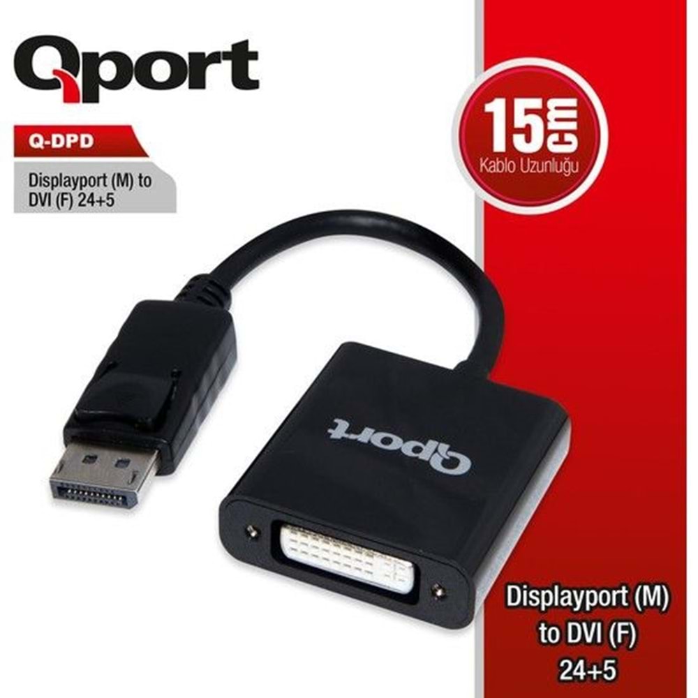 Qport Q-DPD DP(E)=>DVI(D)24+5 çevirici