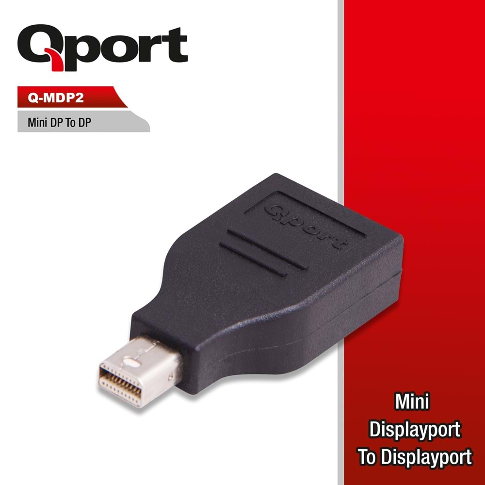Qport Q-MDP2 Mini DP(E)=> DP(D) çevirici