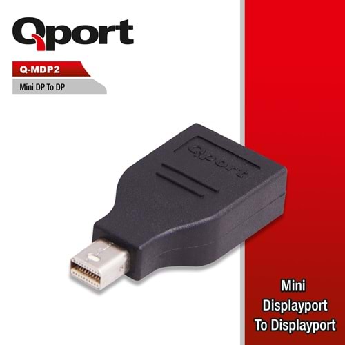 Qport Q-MDP2 Mini DP(E)=> DP(D) çevirici