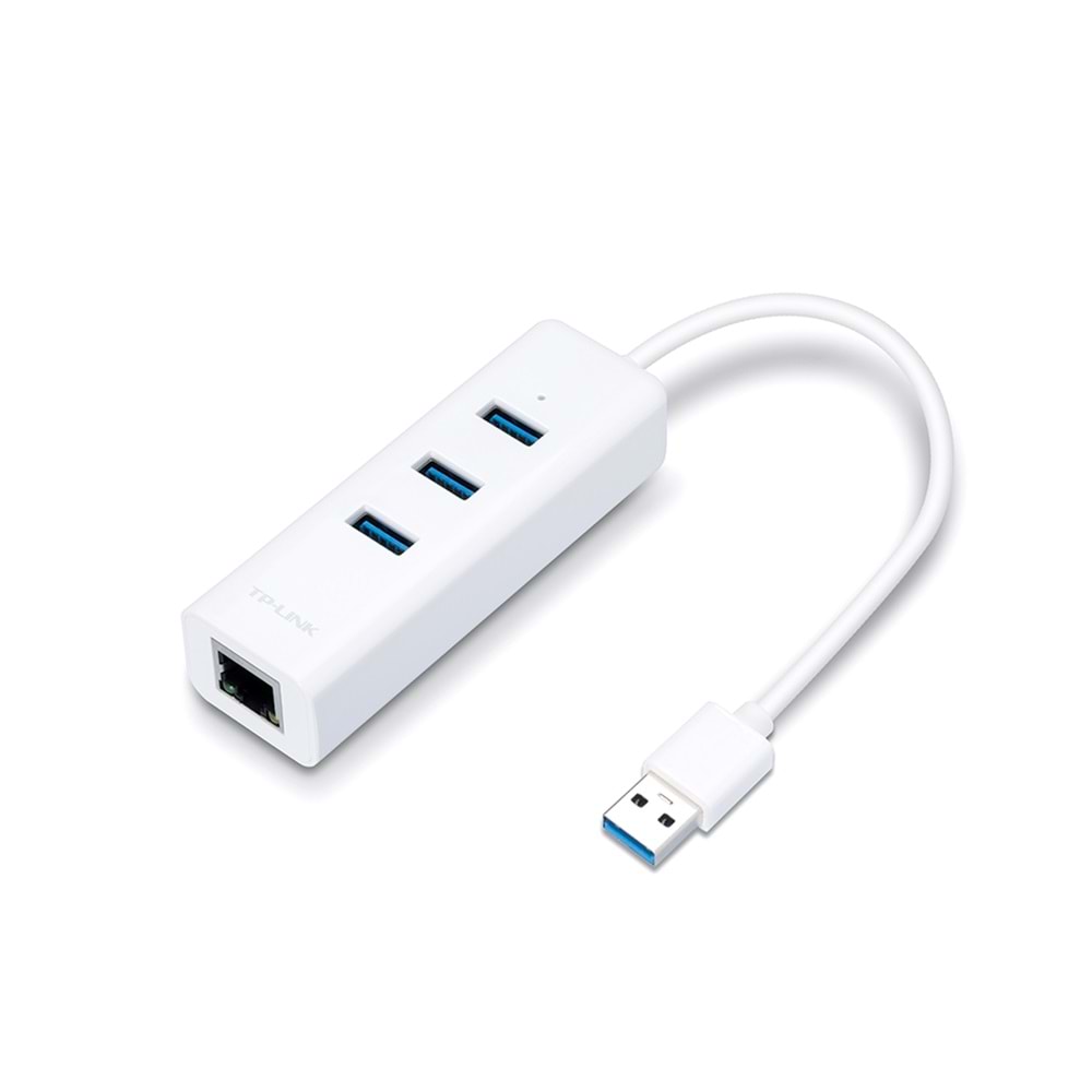 Tp-link UE330 USB3.0 3'lü hub+gigabit ethernet ada adaptör (3yıl üretici garantili)