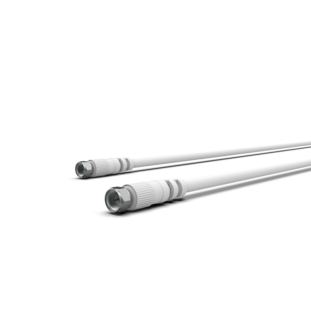 Inca IUK-2M 2m F Konnektörlü uydu anten kablosu, beyaz