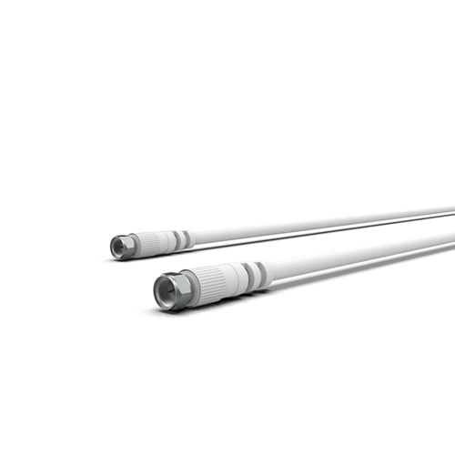 Inca IUK-2M 2m F Konnektörlü uydu anten kablosu, beyaz