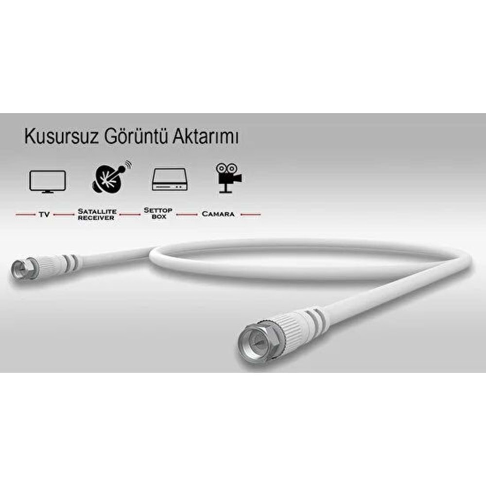 Inca IUK-2TM 2m F Konnektörlü uydu anten kablosu,