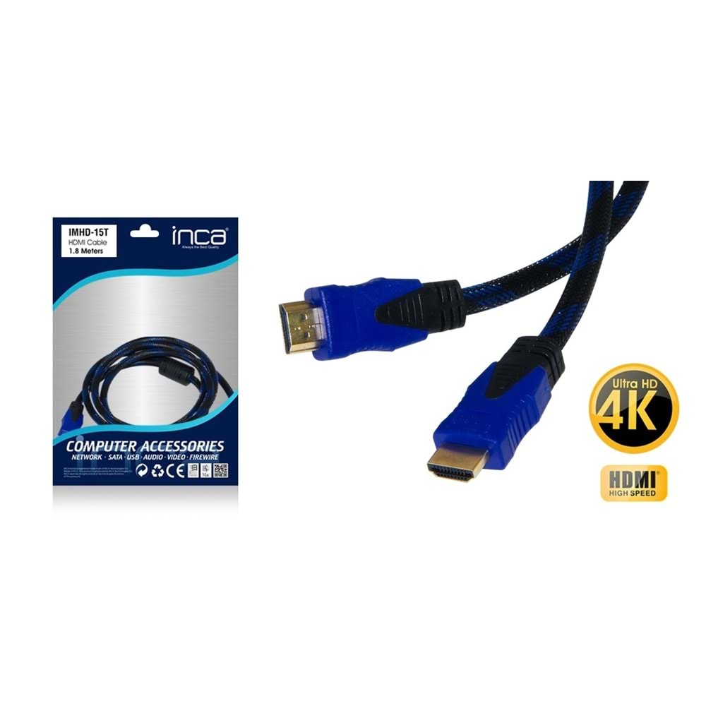Inca IMHD-15T 1,8m HDMI Kablo,poşet