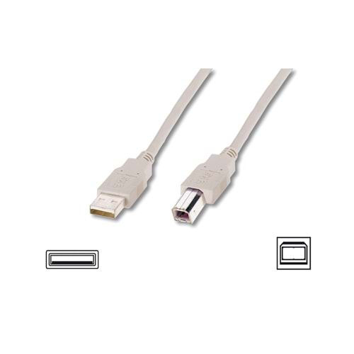 Digitus AK-300102-018-E 1.8m USB2.0 AE/BE bej ka kablo
